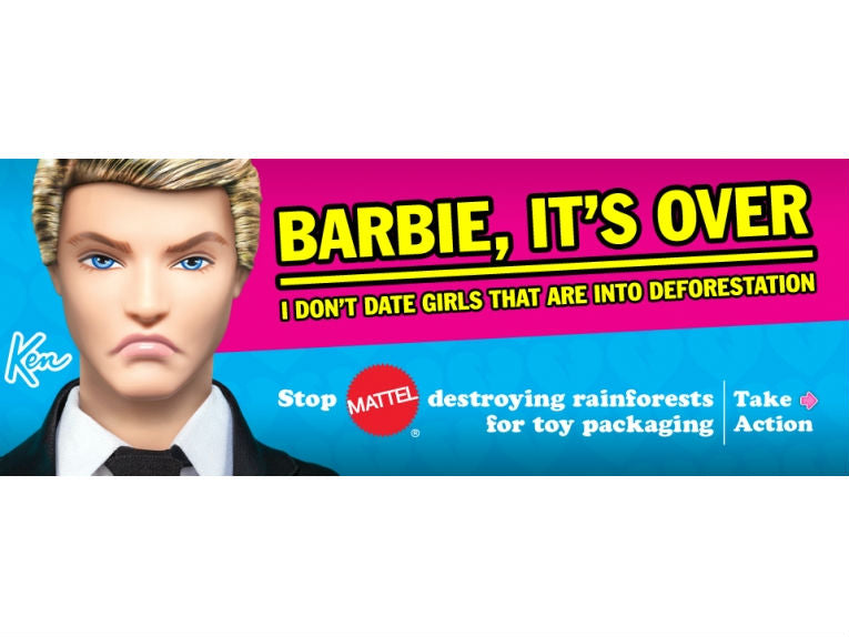 Barbie and Ken embroiled in 'rainforest destruction' bustup