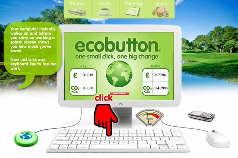 Ecobutton: One-click energy savings