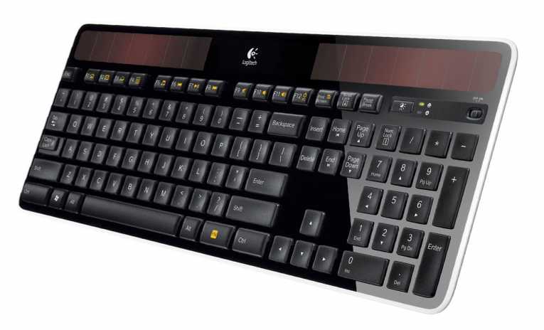 The Logitech Wireless Solar-Powered Keyboard