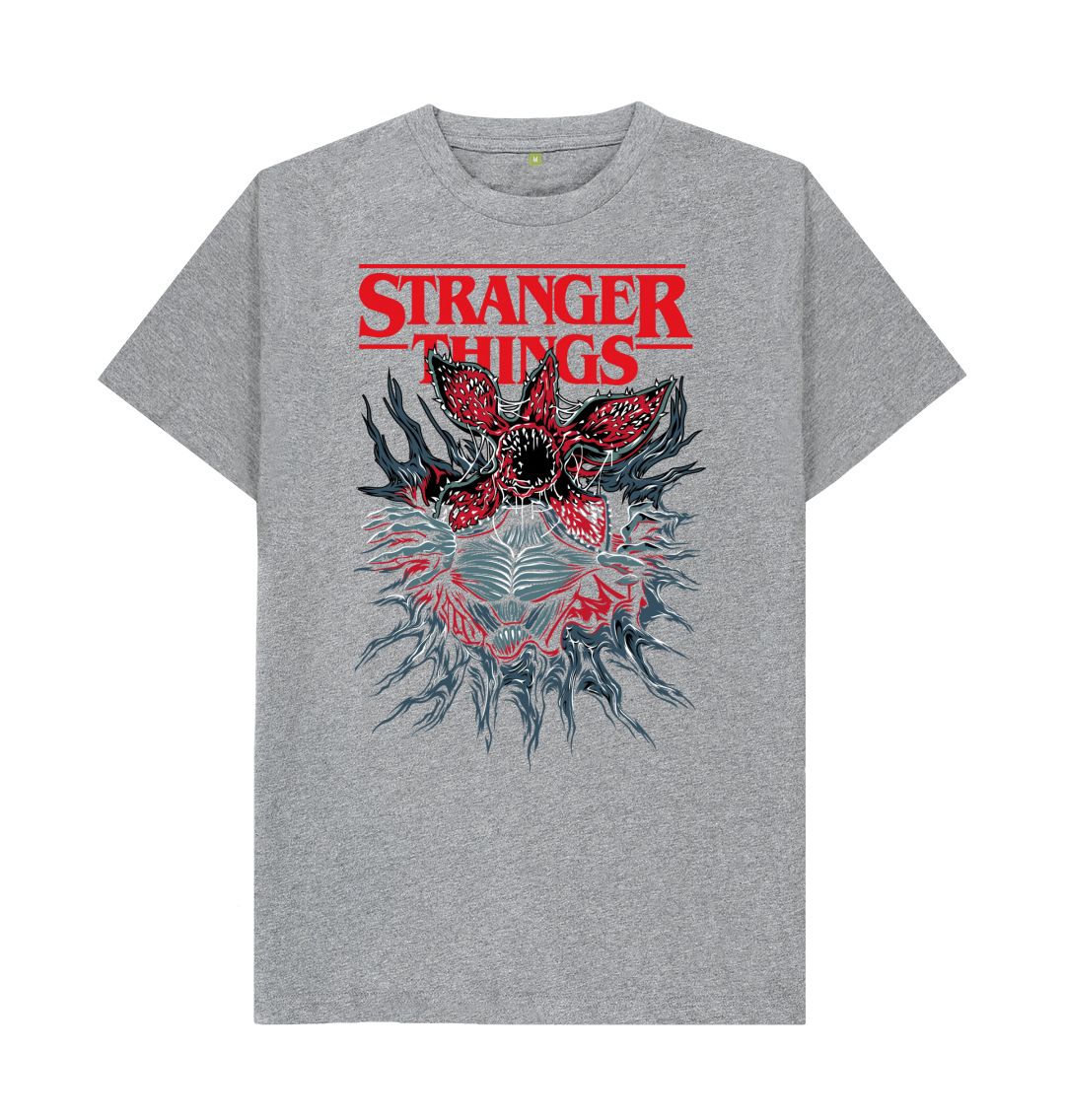 Athletic Grey Stranger Things Demogorgon Cotton T-Shirt