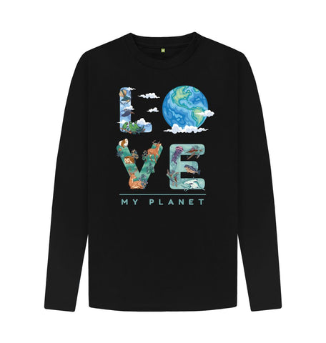 Black Love My Planet Men's Long Sleeve T-Shirt