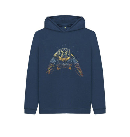 Navy Blue The Colour Turtle Kids Pullover Hoodie