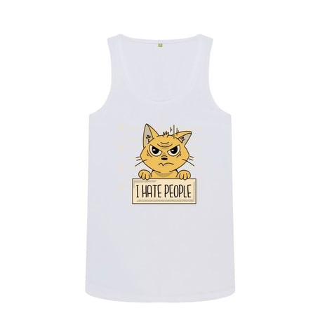 White I Hate People Women's Vest Top