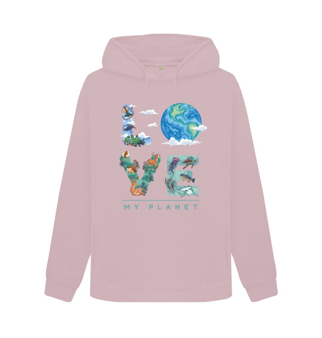Mauve Love My Planet Women's Pullover Hoody