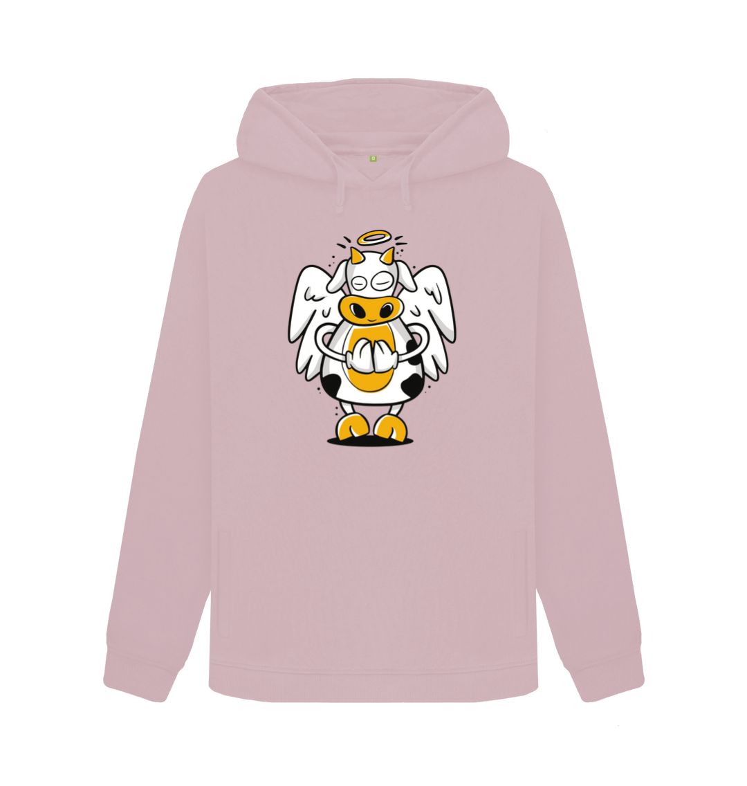 Mauve Angelic Cow Women's Pullover Hoody