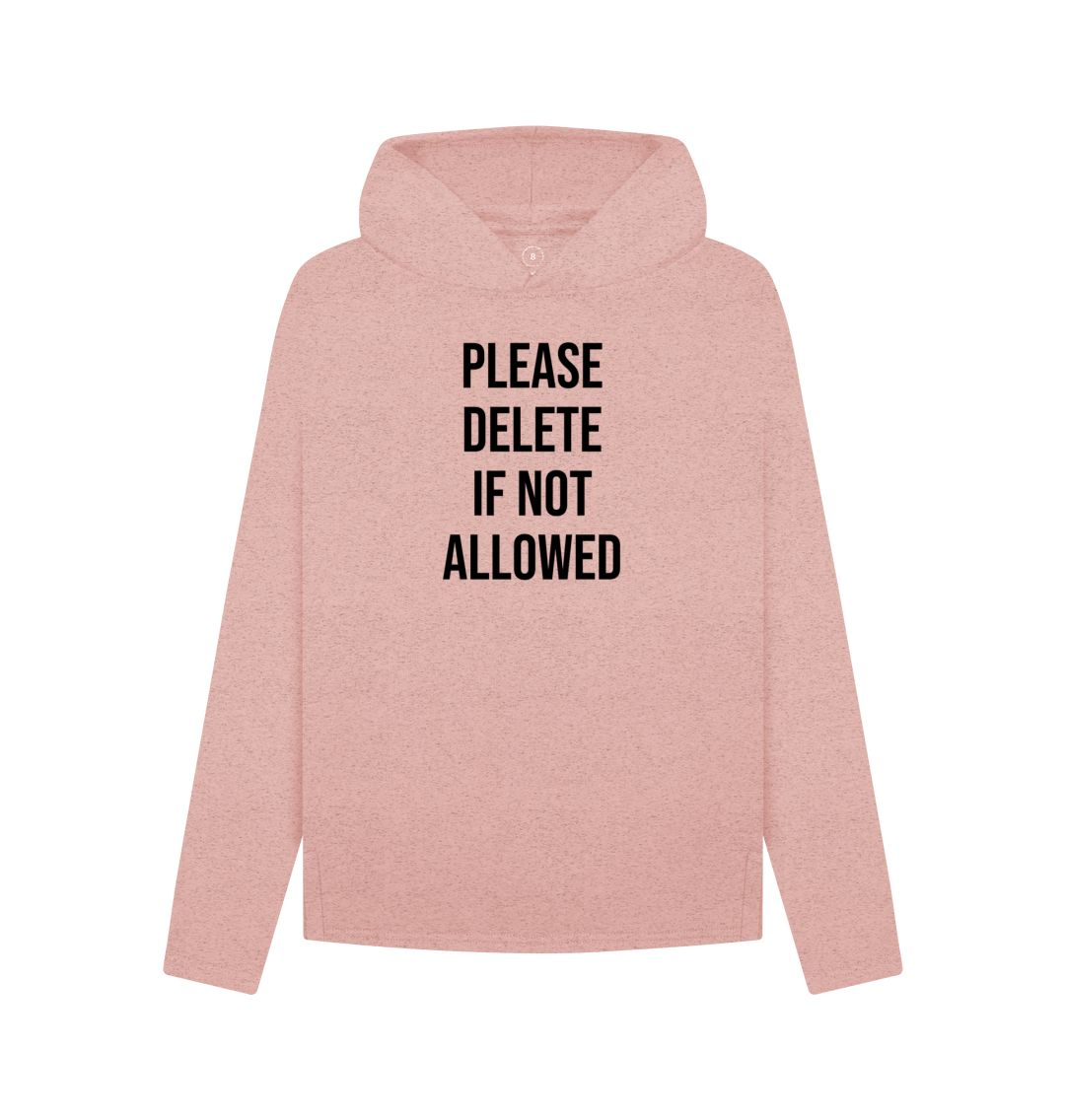 Sunset Pink Please Delete Women's Remill Relaxed Fit Hoodie