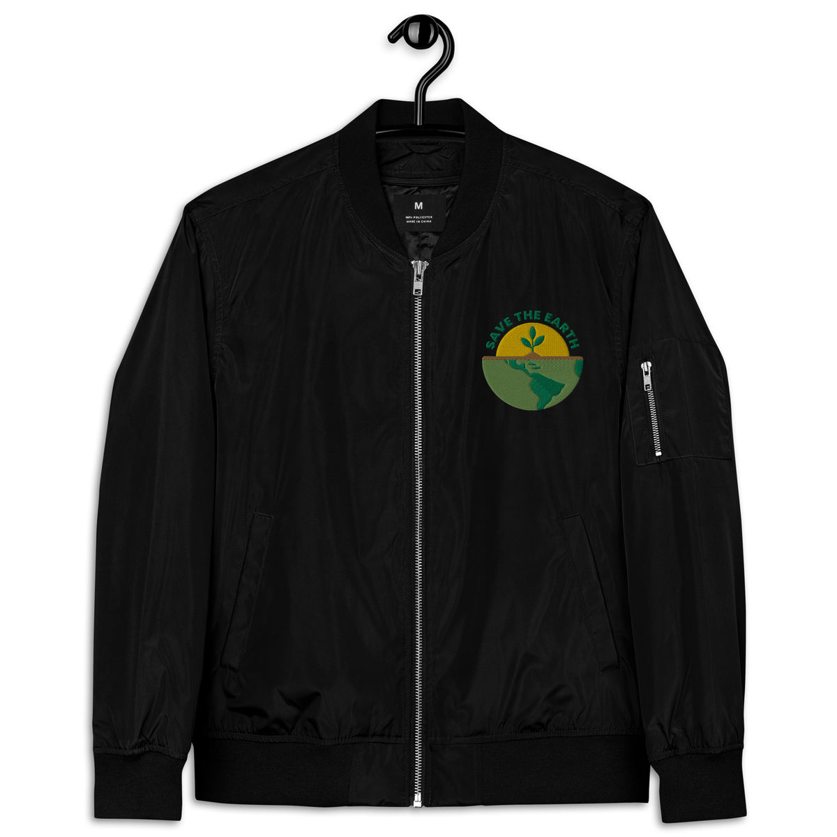 Save The Earth Premium Recycled Bomber Jacket
