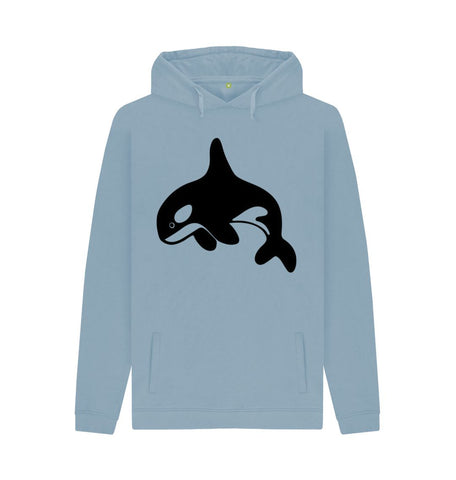 Stone Blue Orca Men's Pullover Hoodie