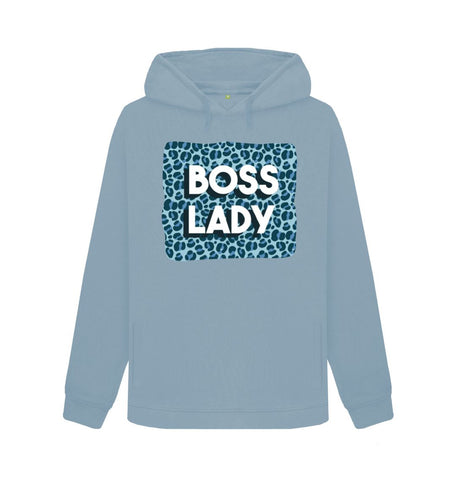 Stone Blue Boss Lady Women's Pullover Hoodie
