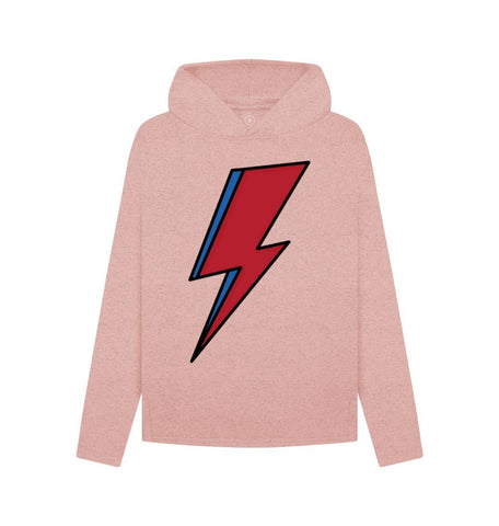 Sunset Pink Lightning Bolt Women's Remill Relaxed Fit Hoodie
