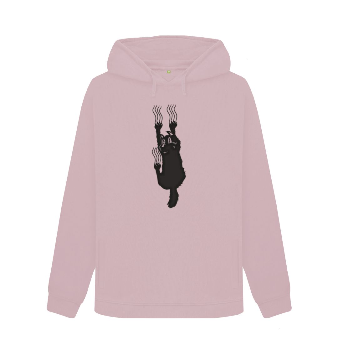 Mauve Hang In There Cat Women's Pullover Hoody