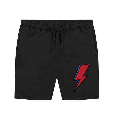 Black Lightning Bolt Men's Shorts