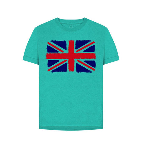 Seagrass Green Union Jack Women's Remill Relaxed Fit T-Shirt