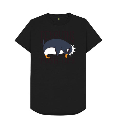 Black Penguins Hate Push-Ups Men's Longline T-Shirt