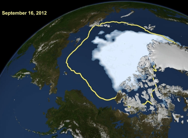 Arctic sea ice at record low