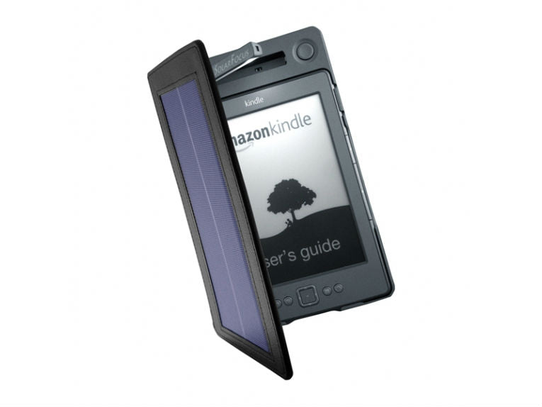 The SolarKindle Lighted Cover is the first solar-powered cover for the Amazon Kindle e-reader