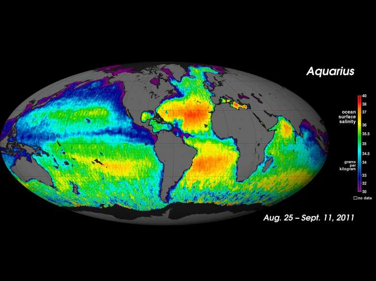 NASA Aquarius satellite maps ocean salinity