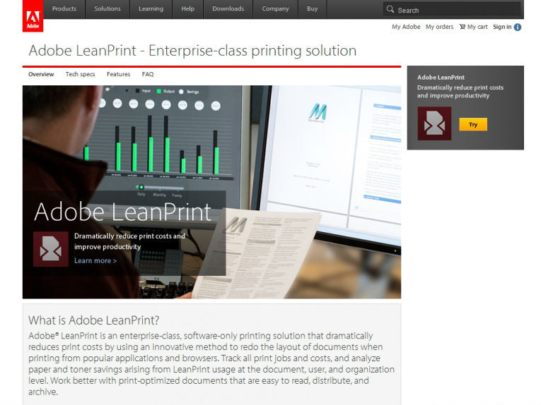 New Adobe LeanPrint software 'saves 40% costs'