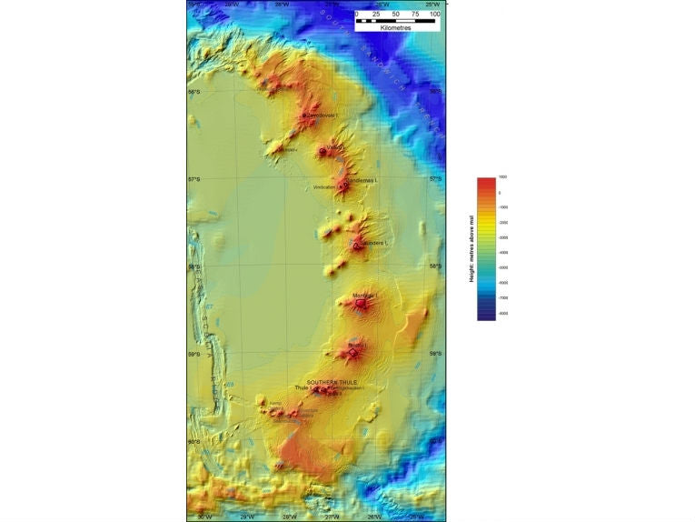 Underwater volcanoes found under the Southern Ocean