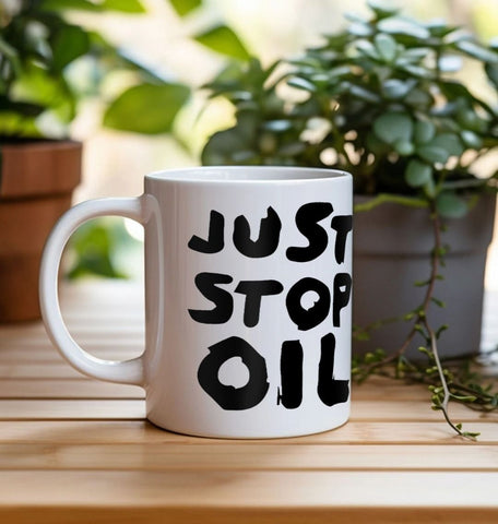 Just Stop Oil Ceramic Coffee Mug