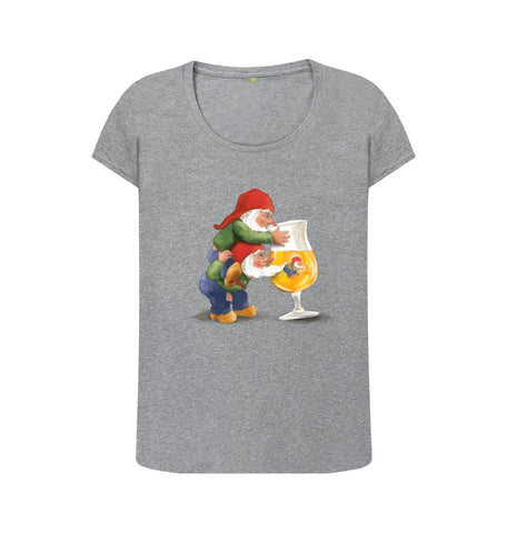 Athletic Grey Gnomes Drinking La Chouffe Women's Scoop Neck T-Shirt