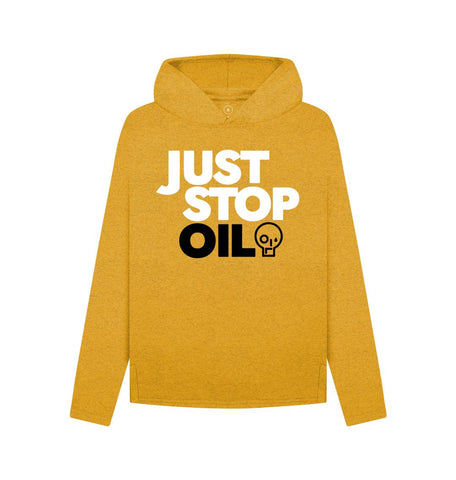 Sunflower Yellow Just Stop Oil Women's Remill Relaxed Fit Hoodie