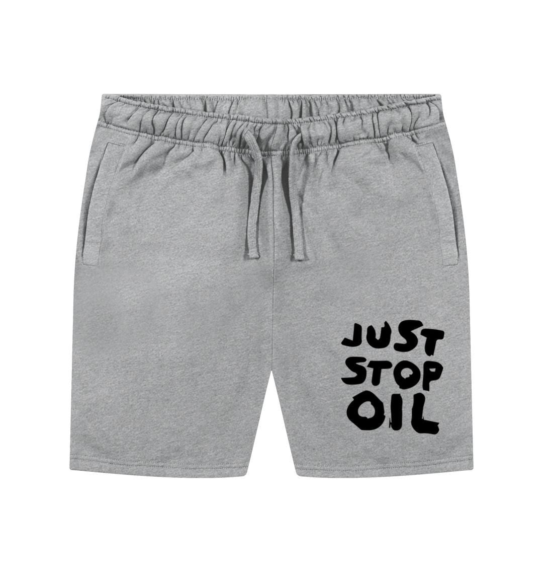 Athletic Grey Just Stop Oil Men's Organic Cotton Shorts 2