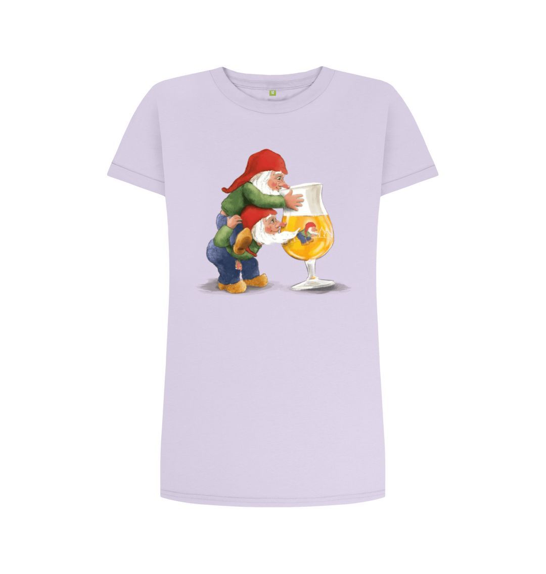 Violet Gnomes Drinking La Chouffe Women's T-Shirt Dress