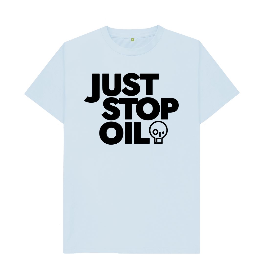 Sky Blue Just Stop Oil 2 Men's T-Shirt