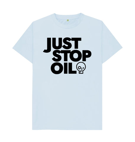Sky Blue Just Stop Oil 2 Men's T-Shirt
