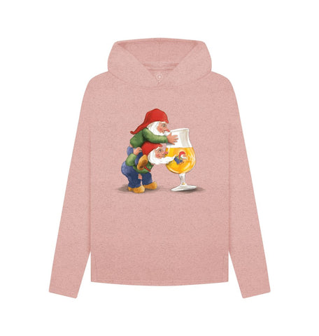 Sunset Pink Gnomes Drinking La Chouffe Women's Remill Relaxed Fit Hoodie