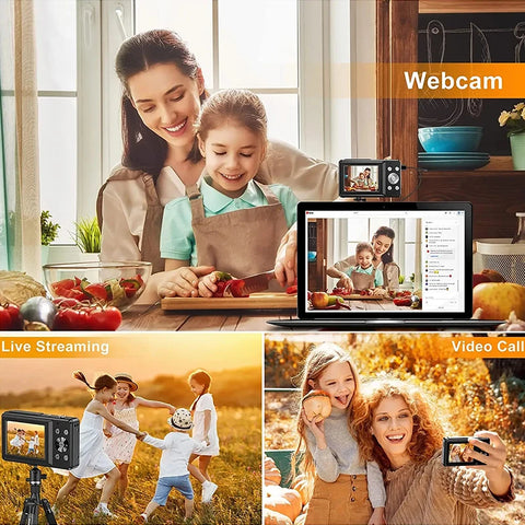 Digital Camera Children Camera for Children Camcorder with 16x Zoom Compact Cameras 1080P 44MP Cameras for Beginner Photography