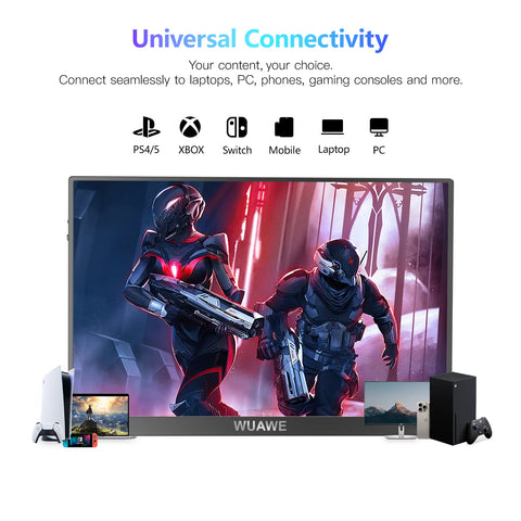 120hz 16 Inch Gaming Portable Monitor for Laptop, 1200P Display LCD FHD External Second Computer Screen for Phone