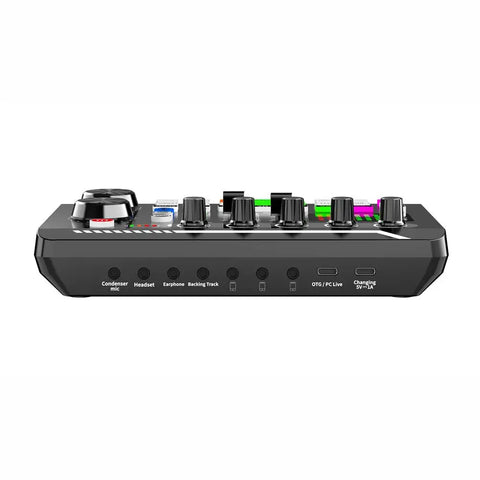 Live Sound Card And Audio Interface With DJ Mixer Effects Voice Changer Bluetooth-compatible Mixer For Live Streaming Singing