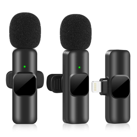  Professional Wireless Microphone for iPhone iPad Laptop Android Live Gaming Video Recording Interview Business Mic