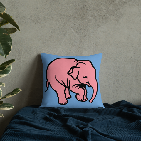 Delirium Pink Elephant Premium Pillow