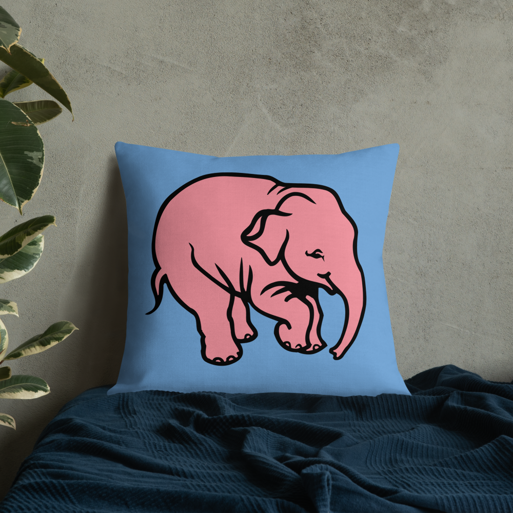 Delirium Pink Elephant Premium Pillow
