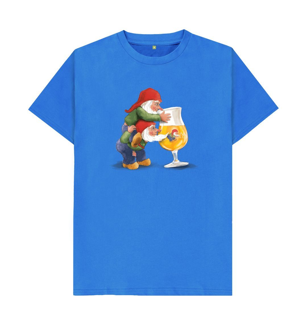 Bright Blue Gnomes Drinking La Chouffe Men's T-Shirt