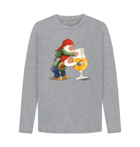 Athletic Grey Gnomes Drinking La Chouffe Men's Long Sleeve T-Shirt