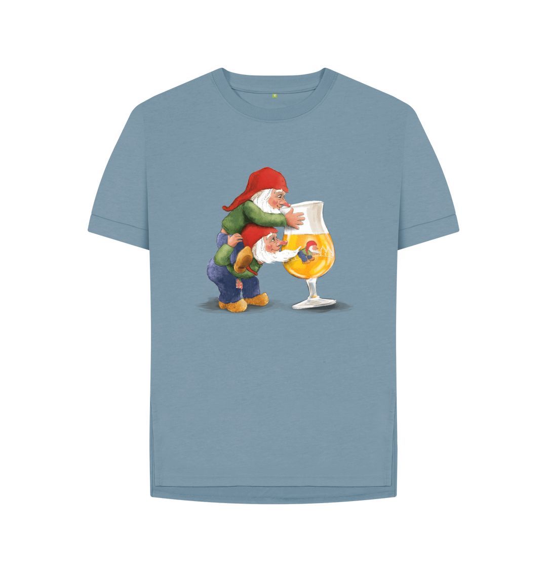 Stone Blue Gnomes Drinking La Chouffe Women's Relaxed Fit Tee