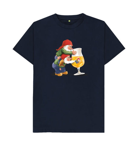 Navy Blue Gnomes Drinking La Chouffe Men's T-Shirt