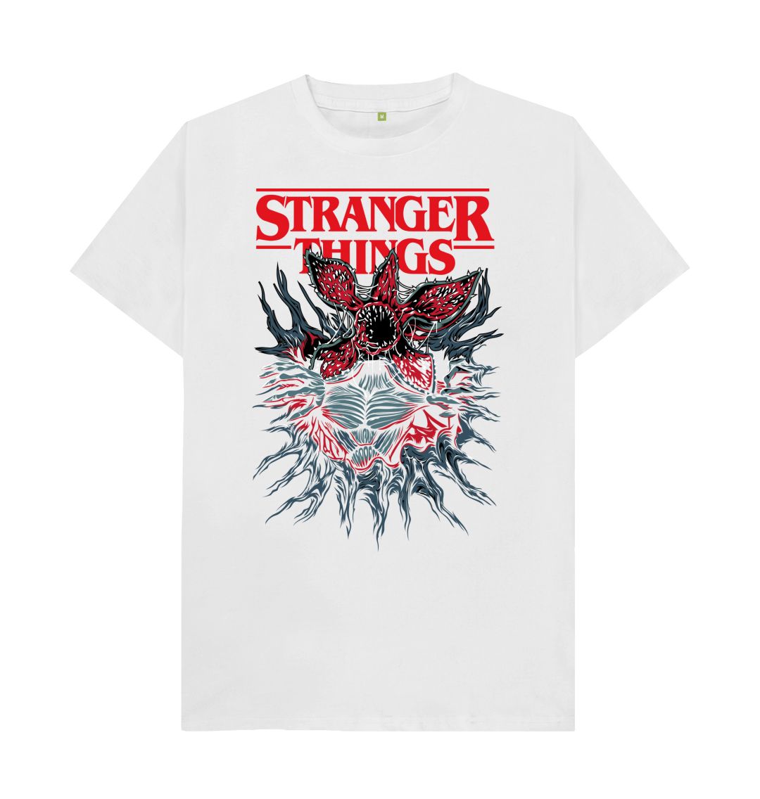White Stranger Things Demogorgon Cotton T-Shirt