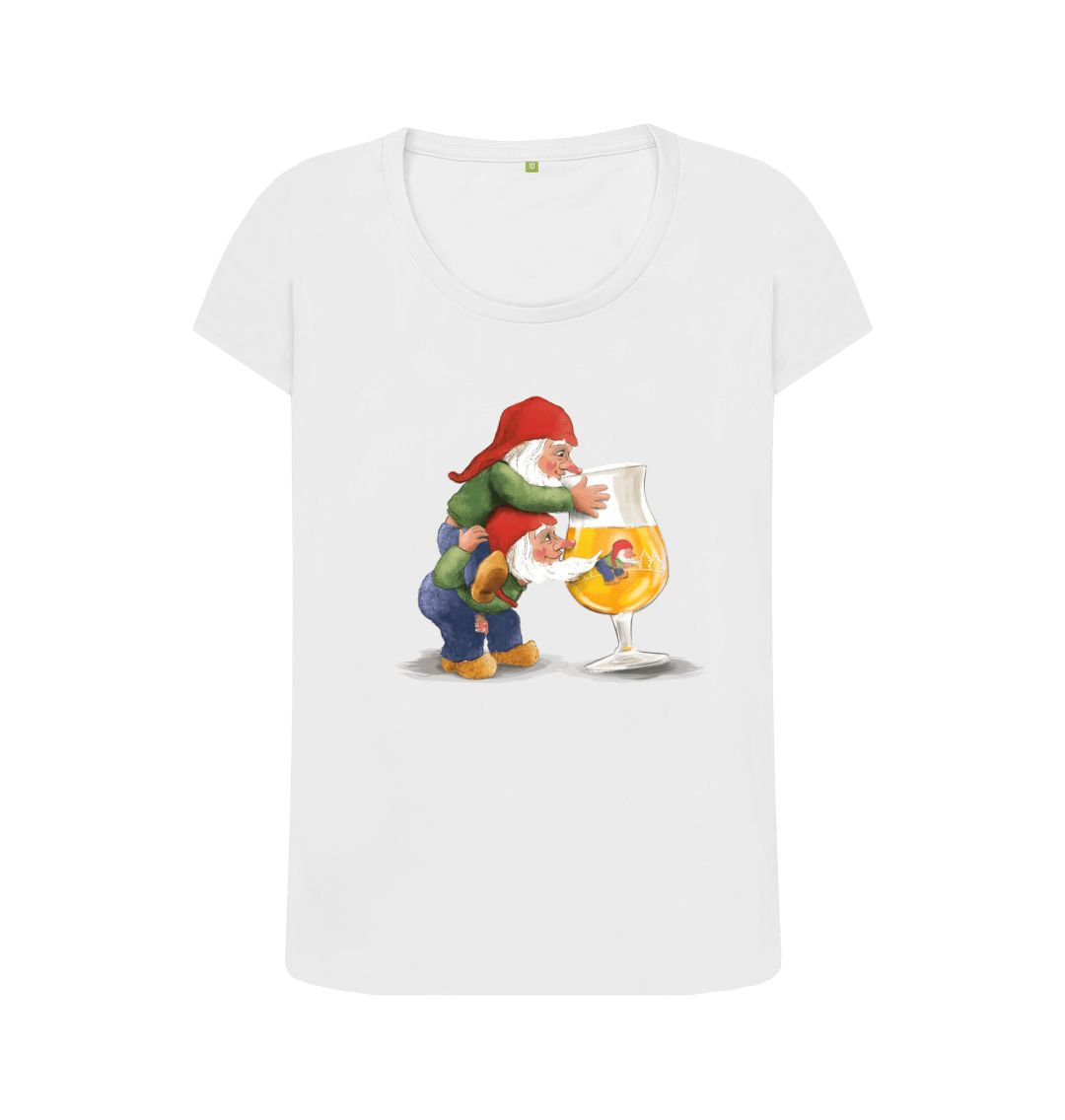 White Gnomes Drinking La Chouffe Women's Scoop Neck T-Shirt