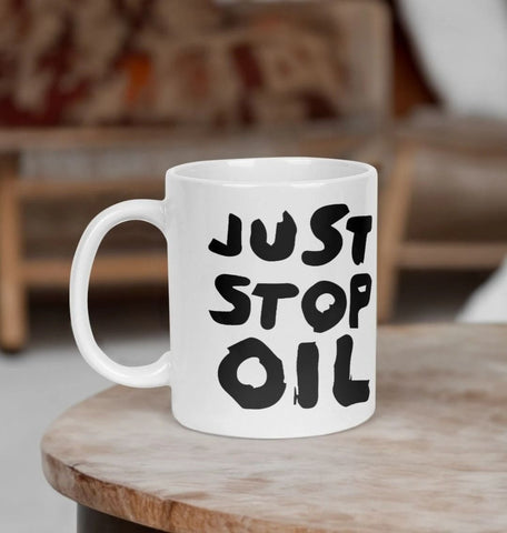 Just Stop Oil Ceramic Coffee Mug