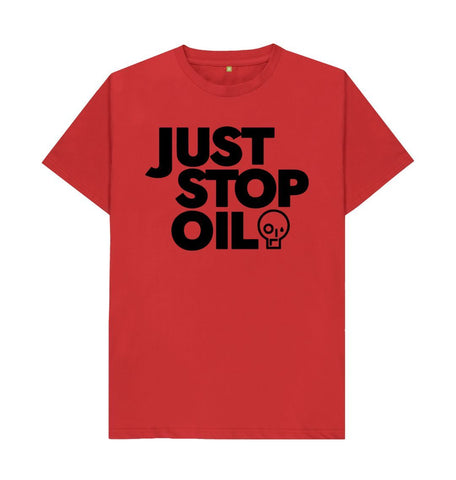 Red Just Stop Oil 2 Men's T-Shirt