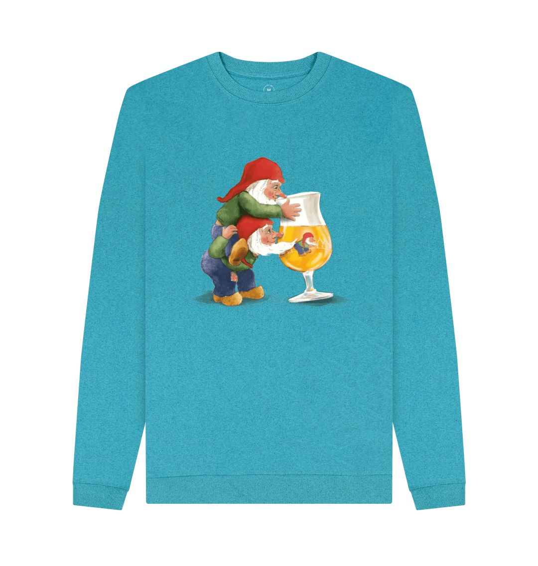 Ocean Blue Gnomes Drinking La Chouffe Men's Remill Sweater