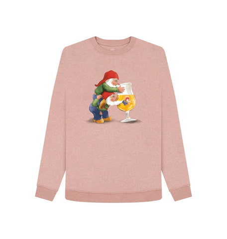 Sunset Pink Gnomes Drinking La Chouffe Women's Remill Sweater