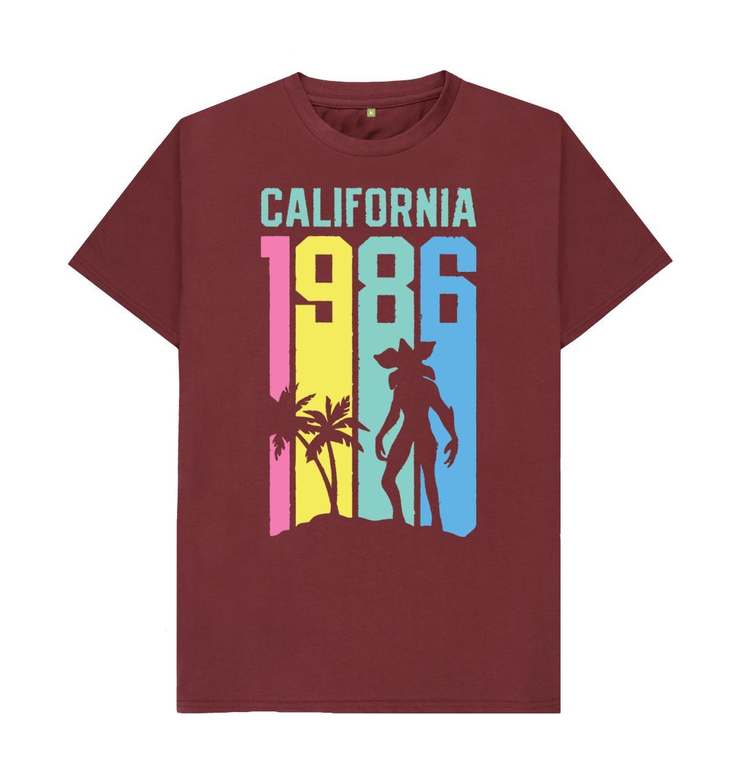 Red Wine Stranger Things California 1986 Cotton T-Shirt