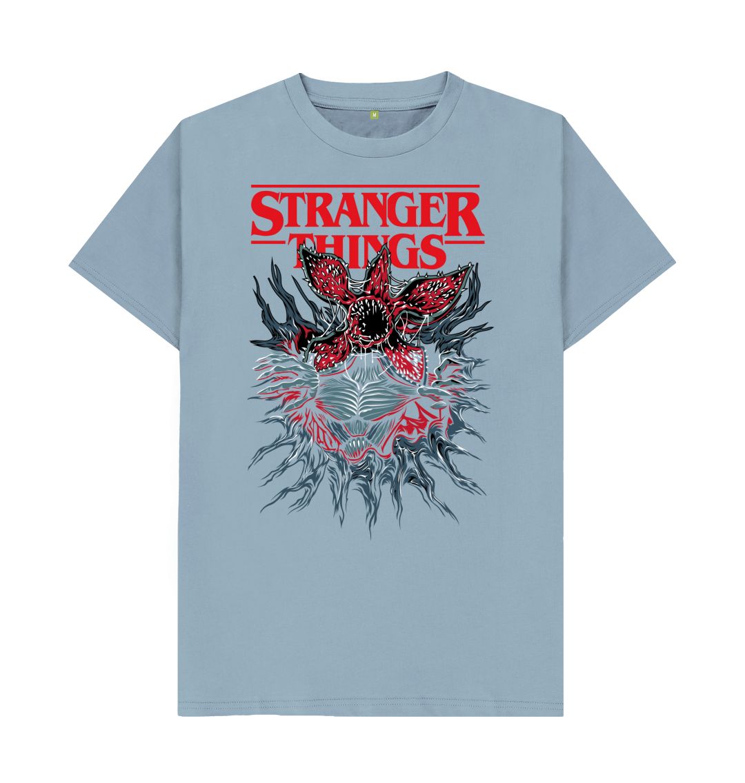 Stone Blue Stranger Things Demogorgon Cotton T-Shirt