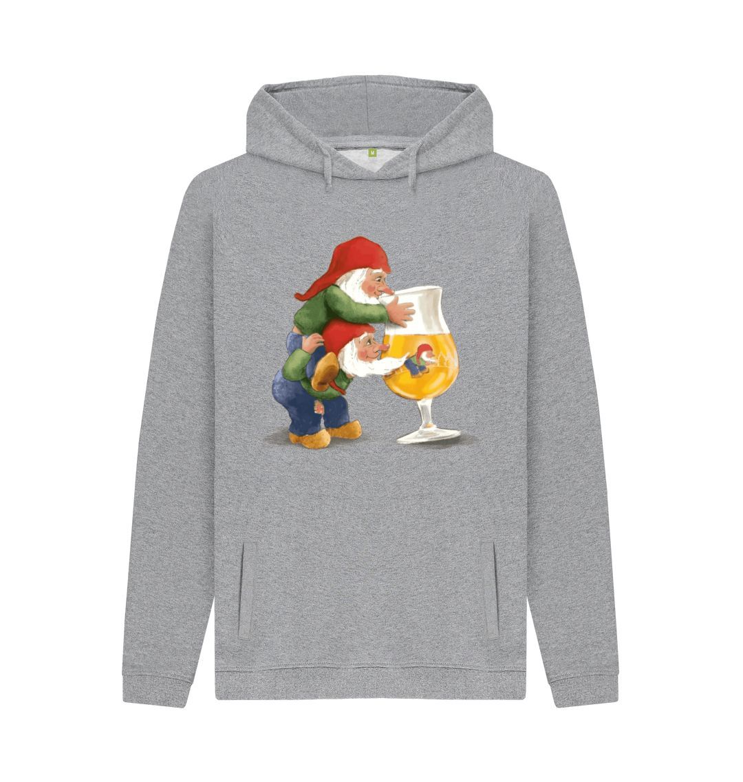 Light Heather Gnomes Drinking La Chouffe Men's Pullover Hoodie